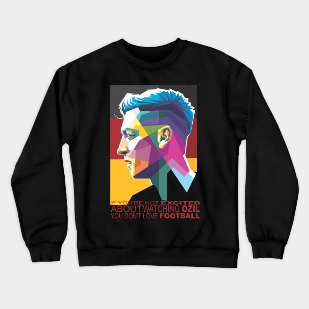 Ozil in WPAP Crewneck Sweatshirt by Alkahfsmart